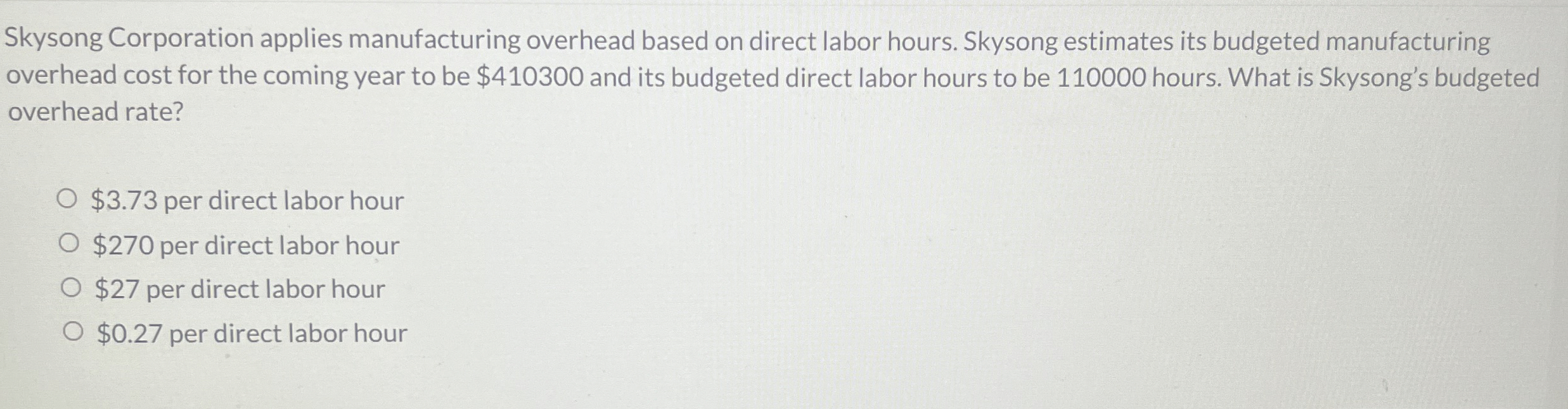 Skysong Corporation applies manufacturing