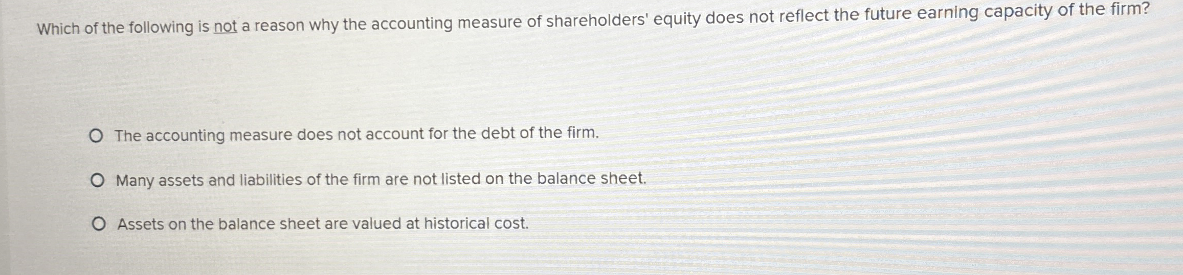 Which of the following is not a reason why the