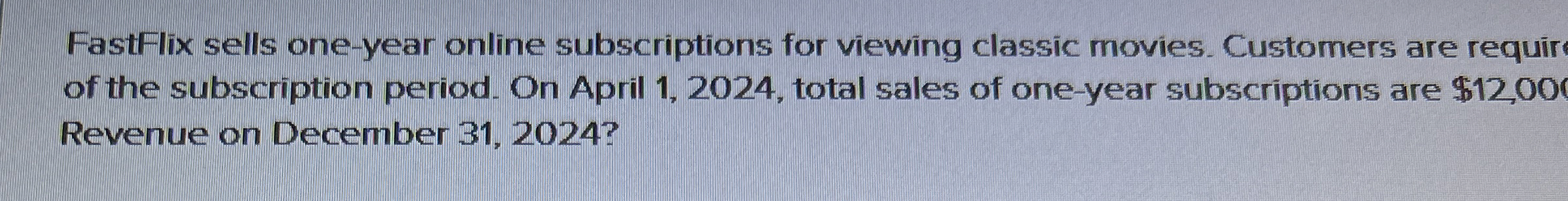FastFlix sells one - year online subscriptions