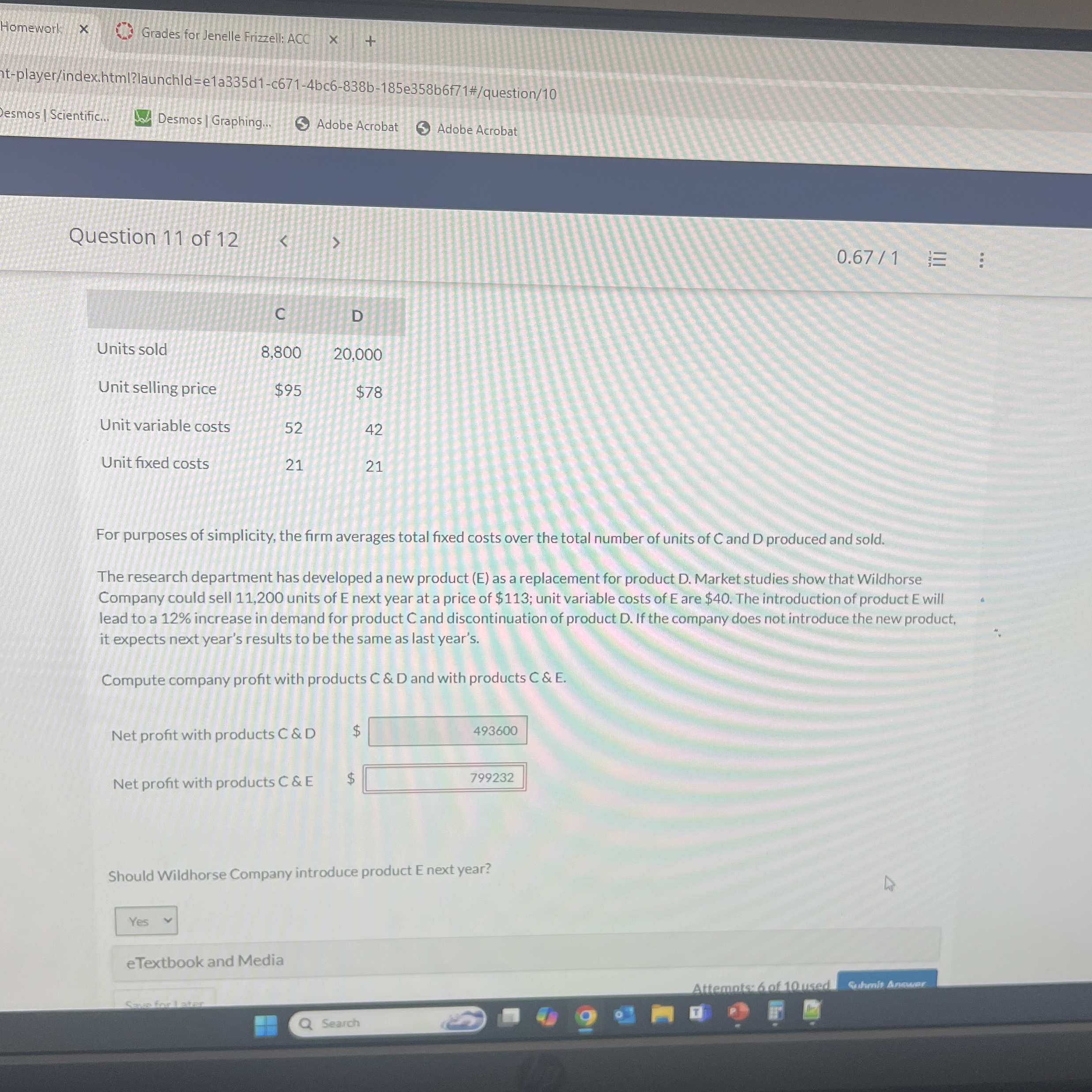 Homework Grades for Jenelle Frizzell: ACC ht -
