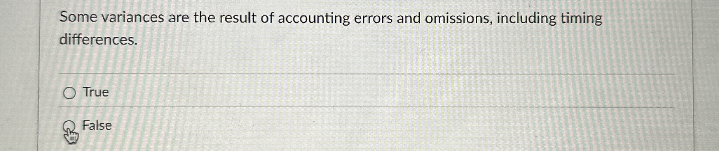 Some variances are the result of accounting