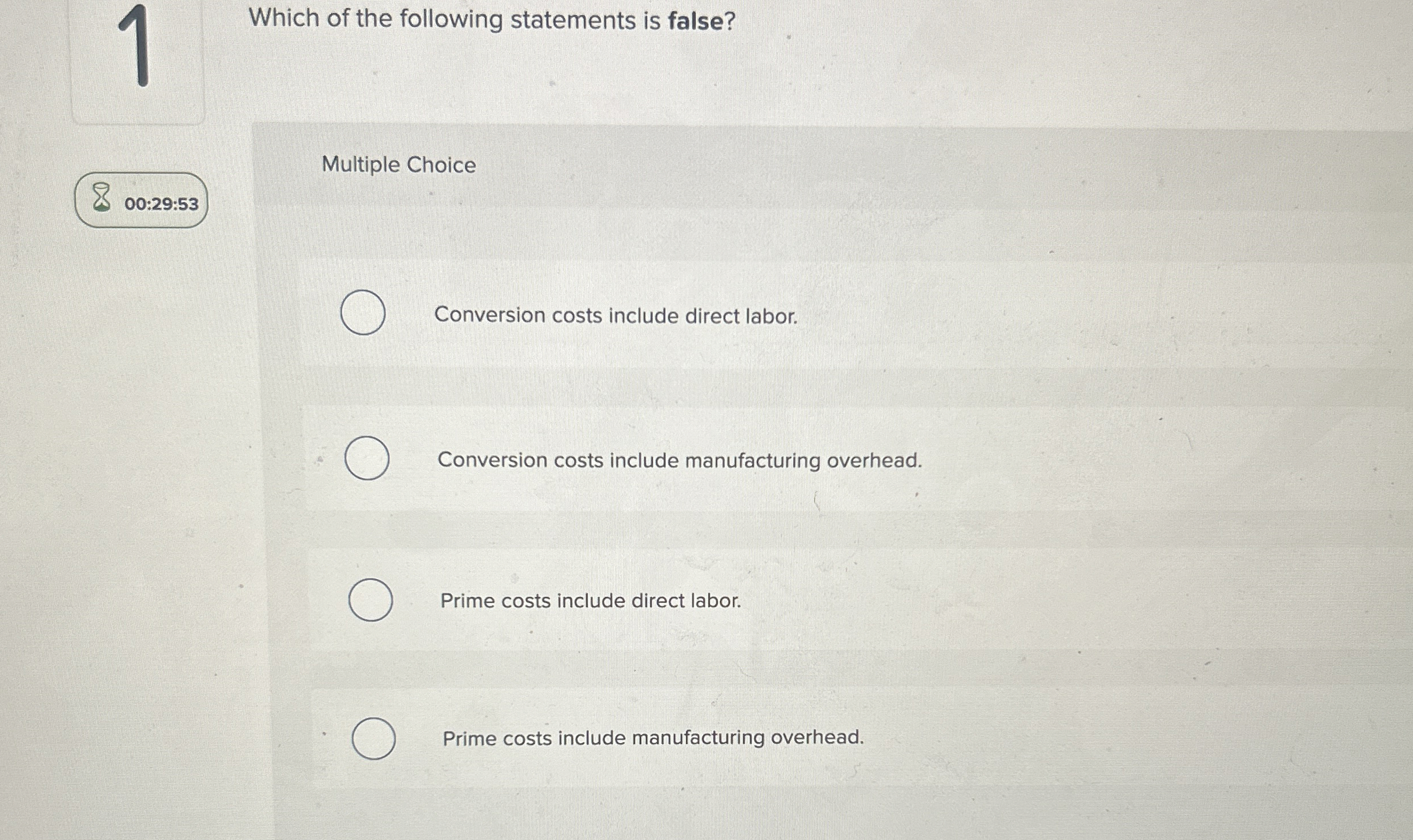 Which of the following statements is false?