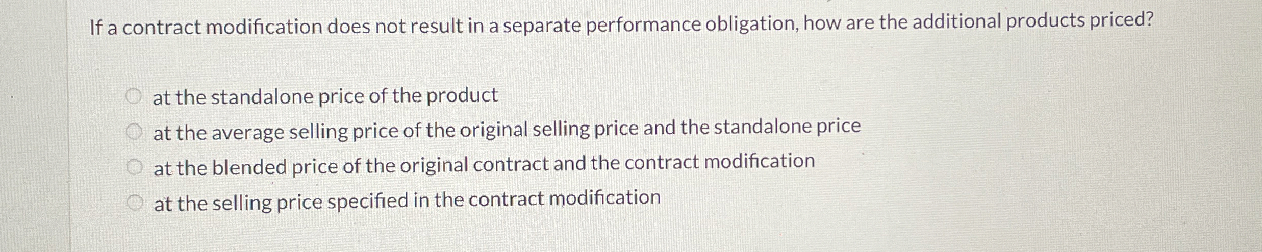 If a contract modification does not result in a