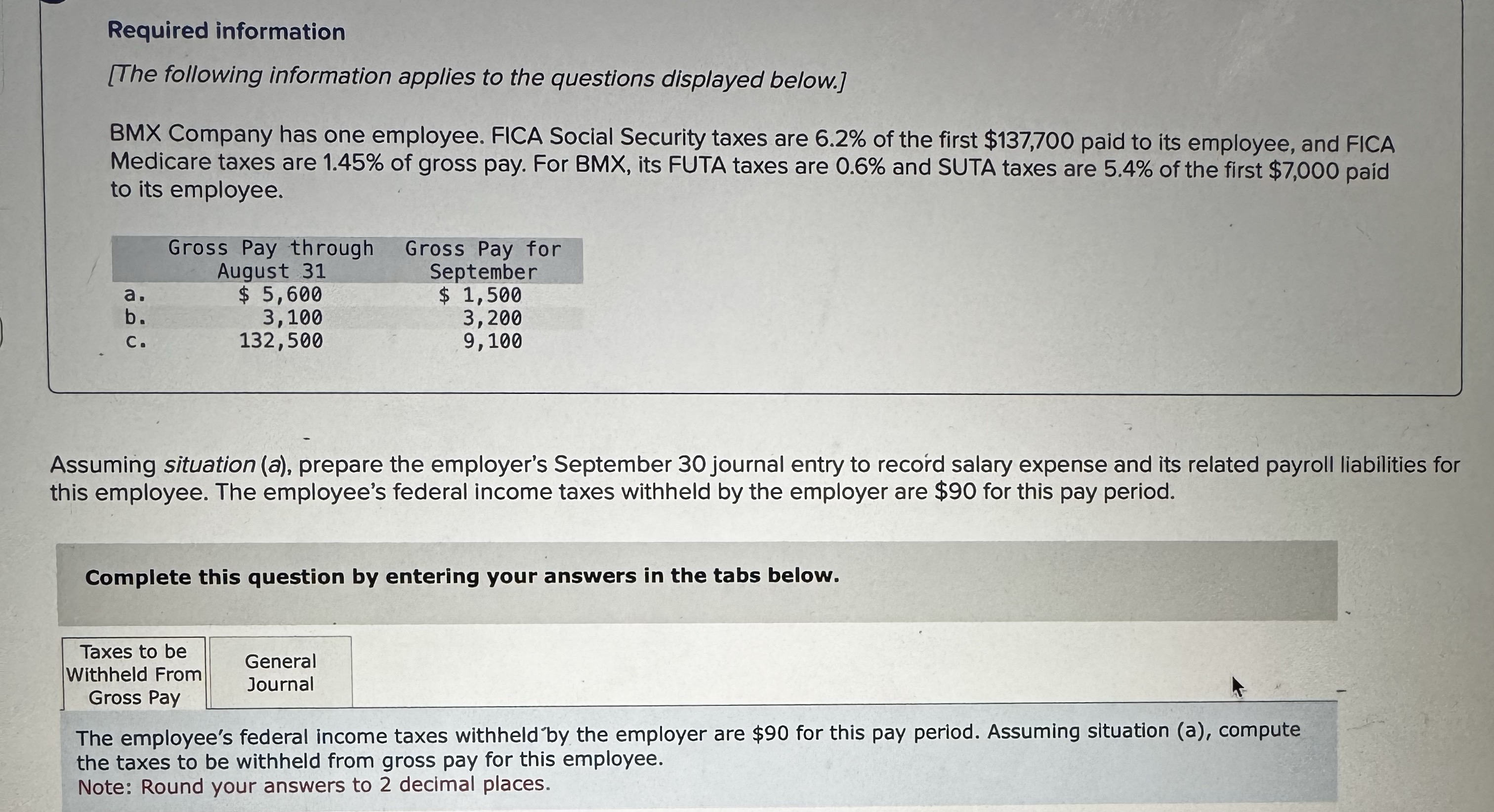 Required information [ The following information