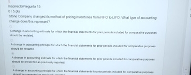 Incorrectopregunta 1 5 0 5 pls Stone Compery