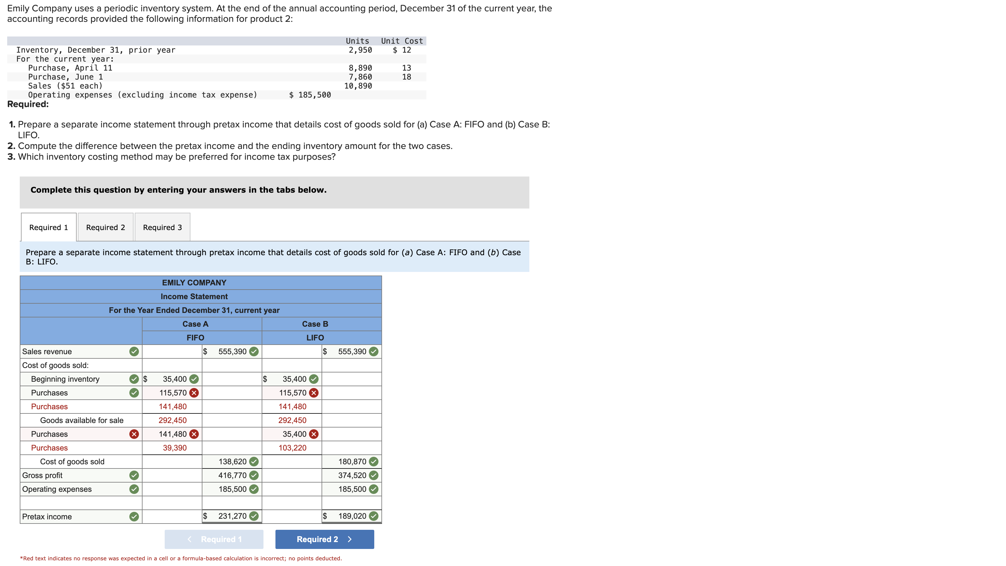Emily Company uses a periodic inventory system.
