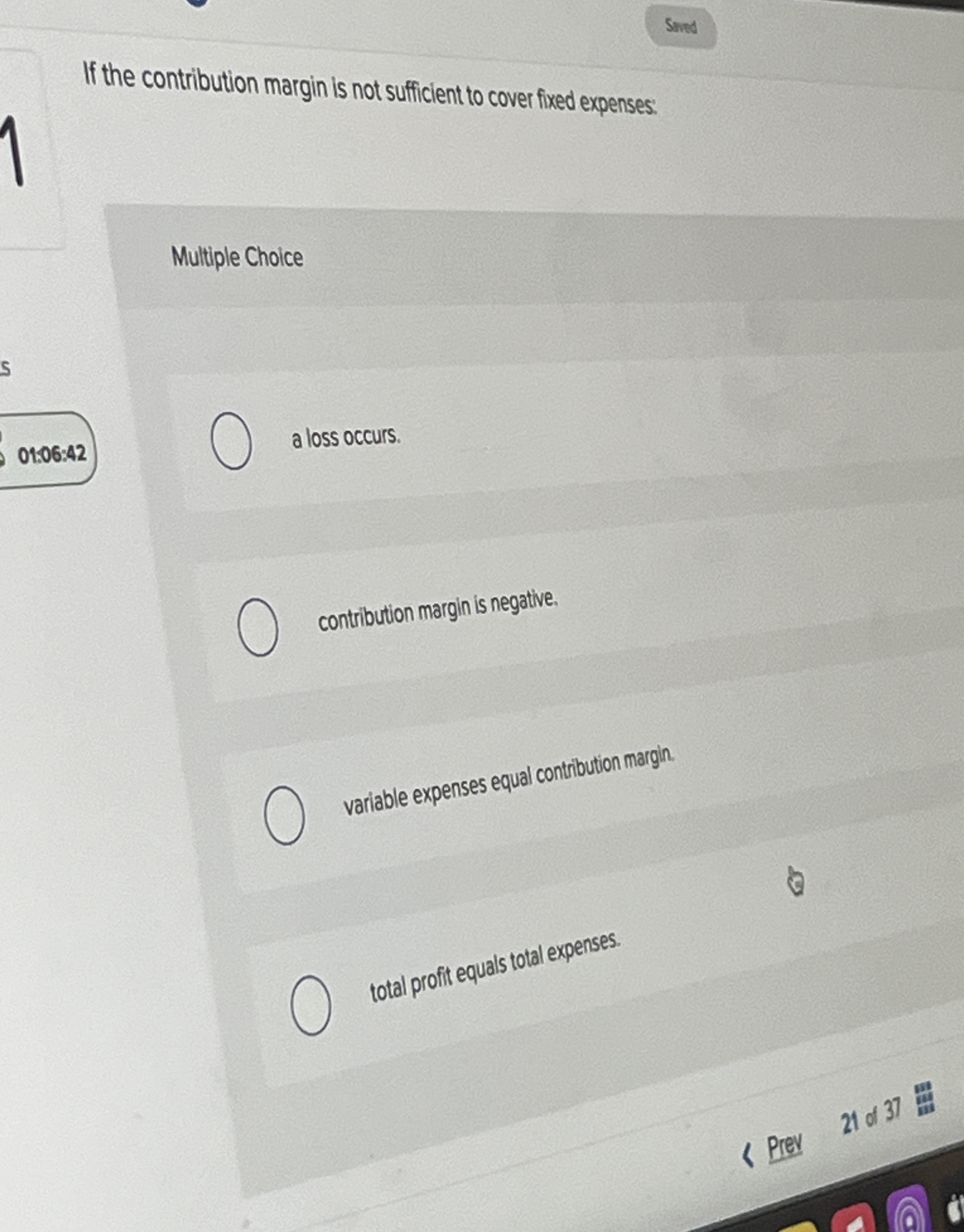 If the degree of operating leverage is 4 , then a