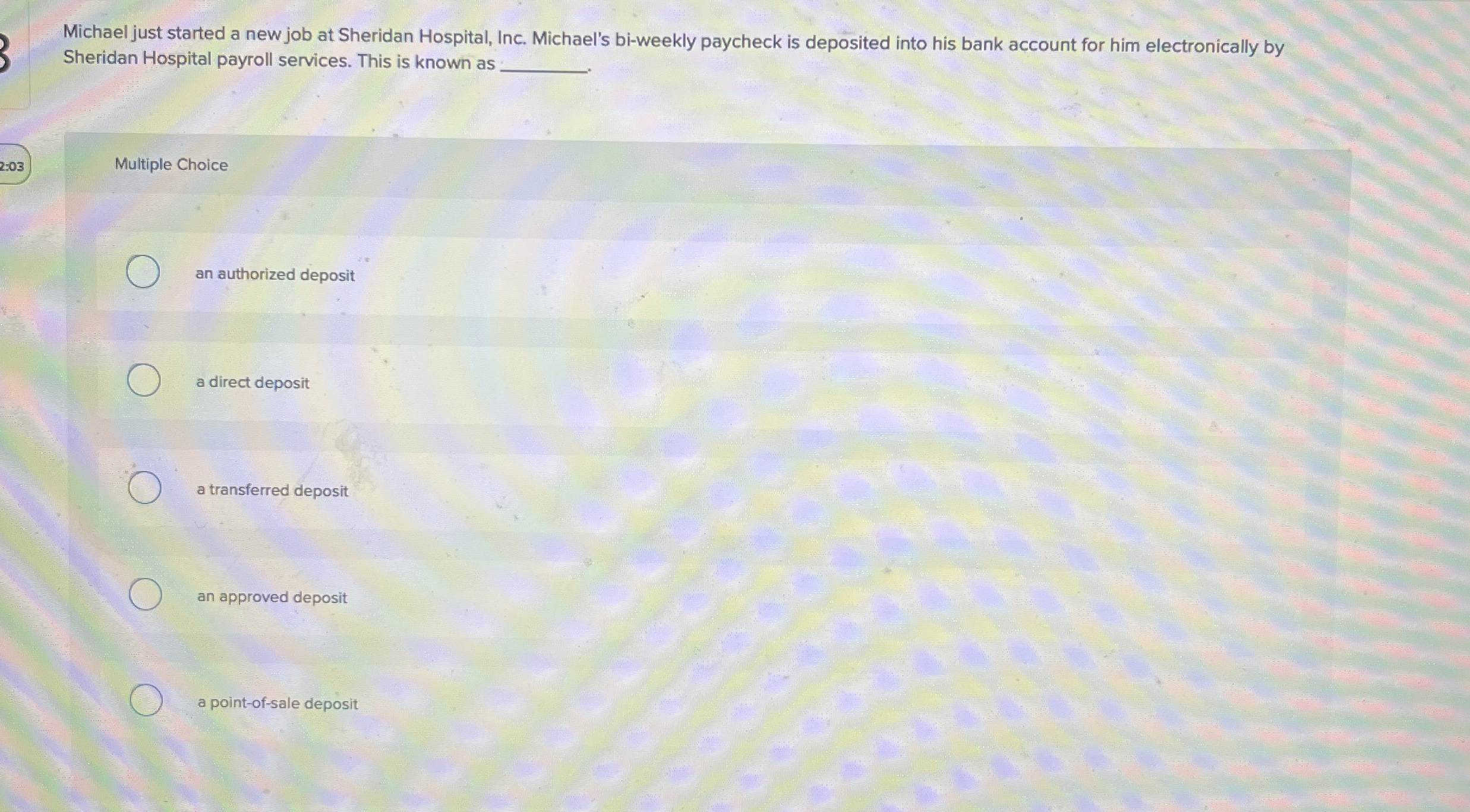 Michael just started a new job at Sheridan