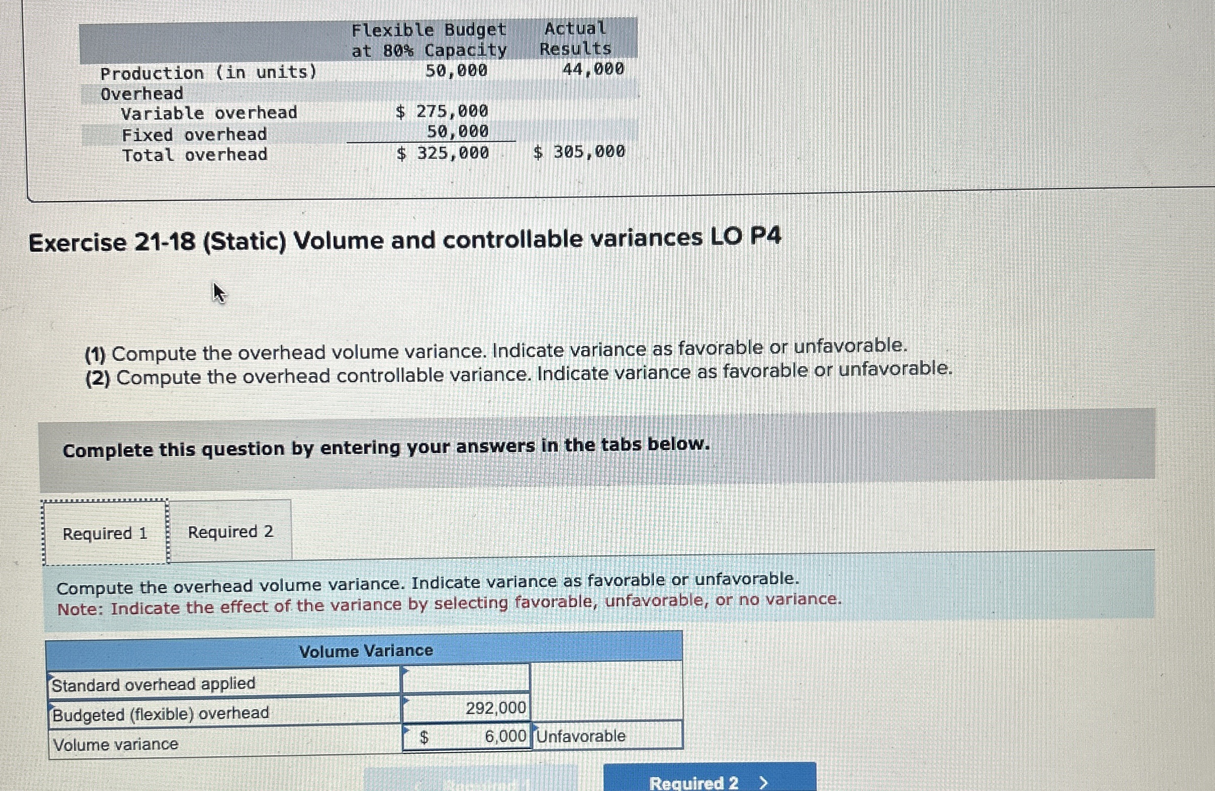 \ table [ [ , Flexible Budget at 8 0 %
