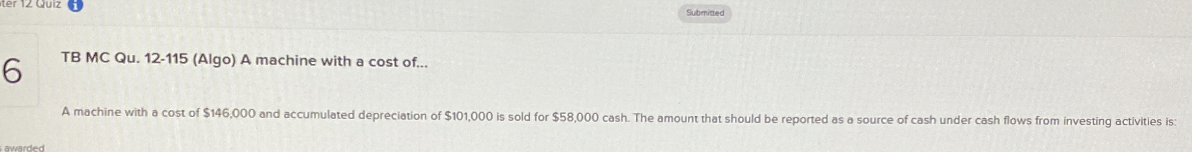 TB MC Qu . 1 2 - 1 1 5 ( Algo ) A machine with a
