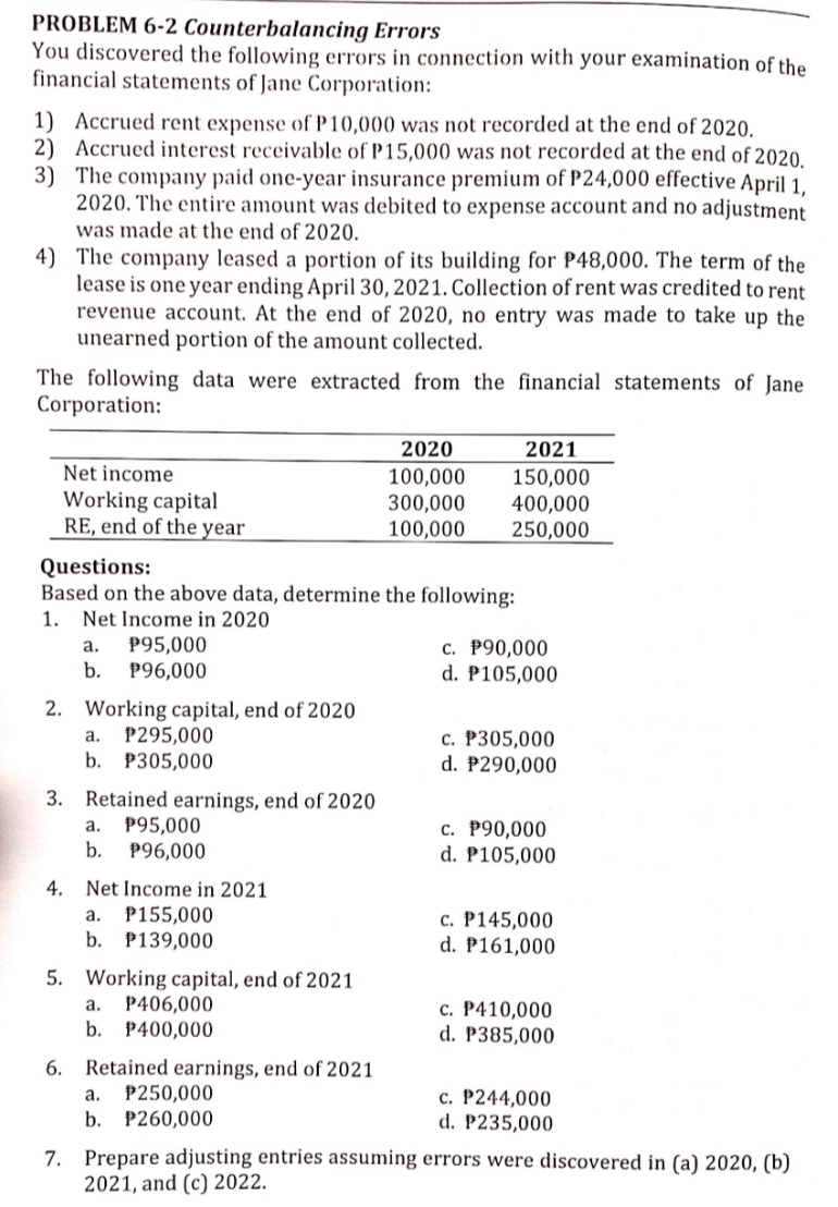 Solution and computation PROBLEM 6-2