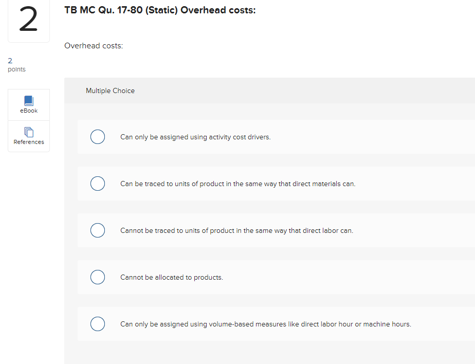 2 polnts eBook D References TB MC Qu. 17-80