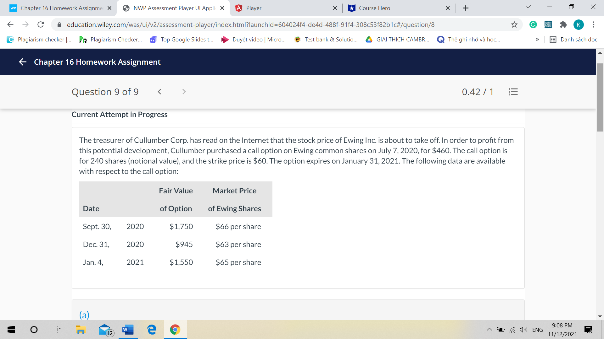 WP Chapter 16 Homework Assignme NWP Assessment