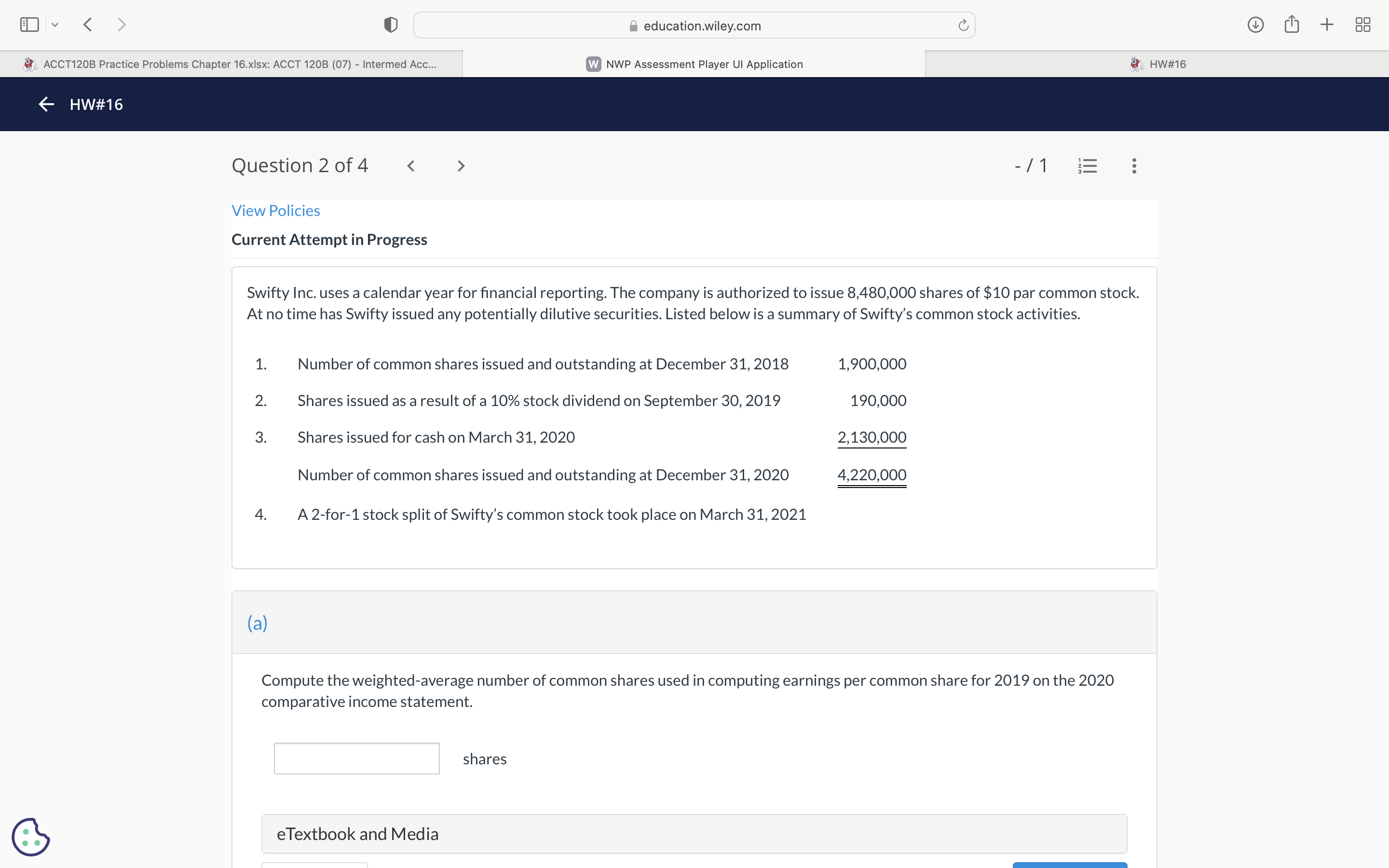 E V education.wiley.com + 88 ACCT120B Practice