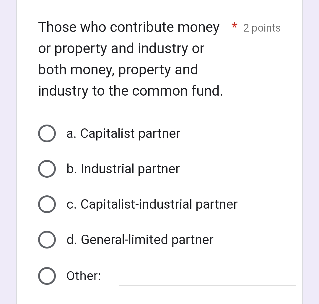 A stipulation exempting a * 1 point capitalist