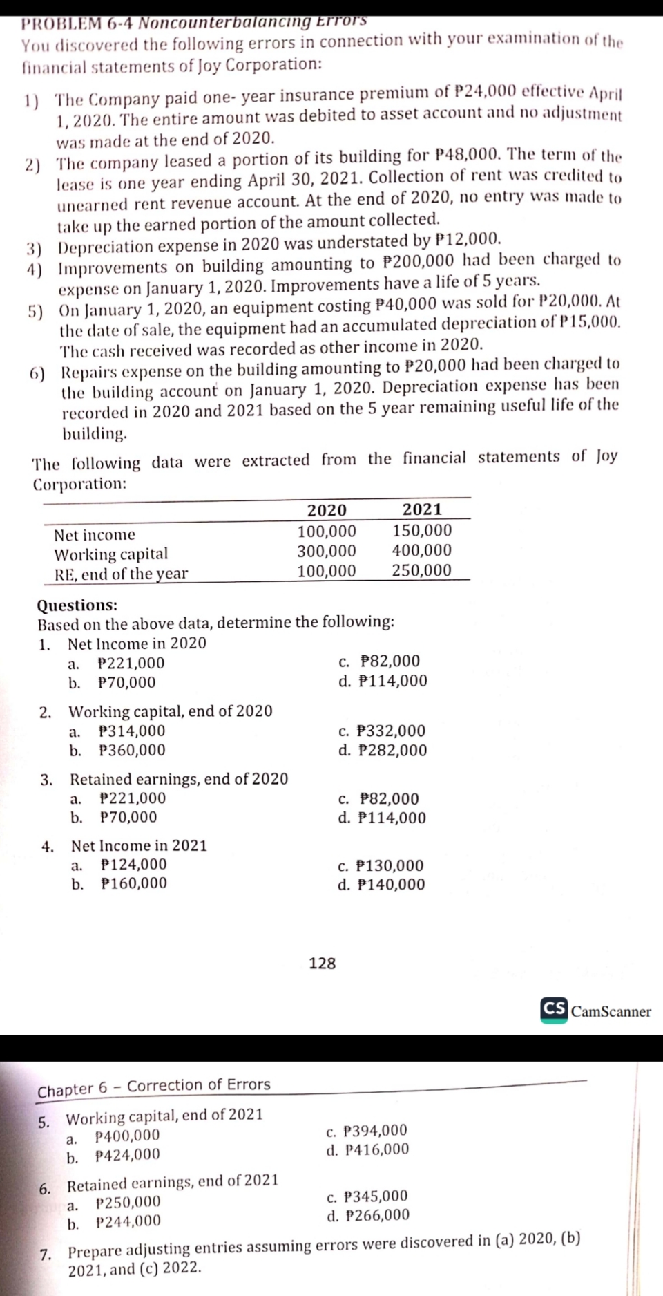 Solution and computation PROBLEM 6-4