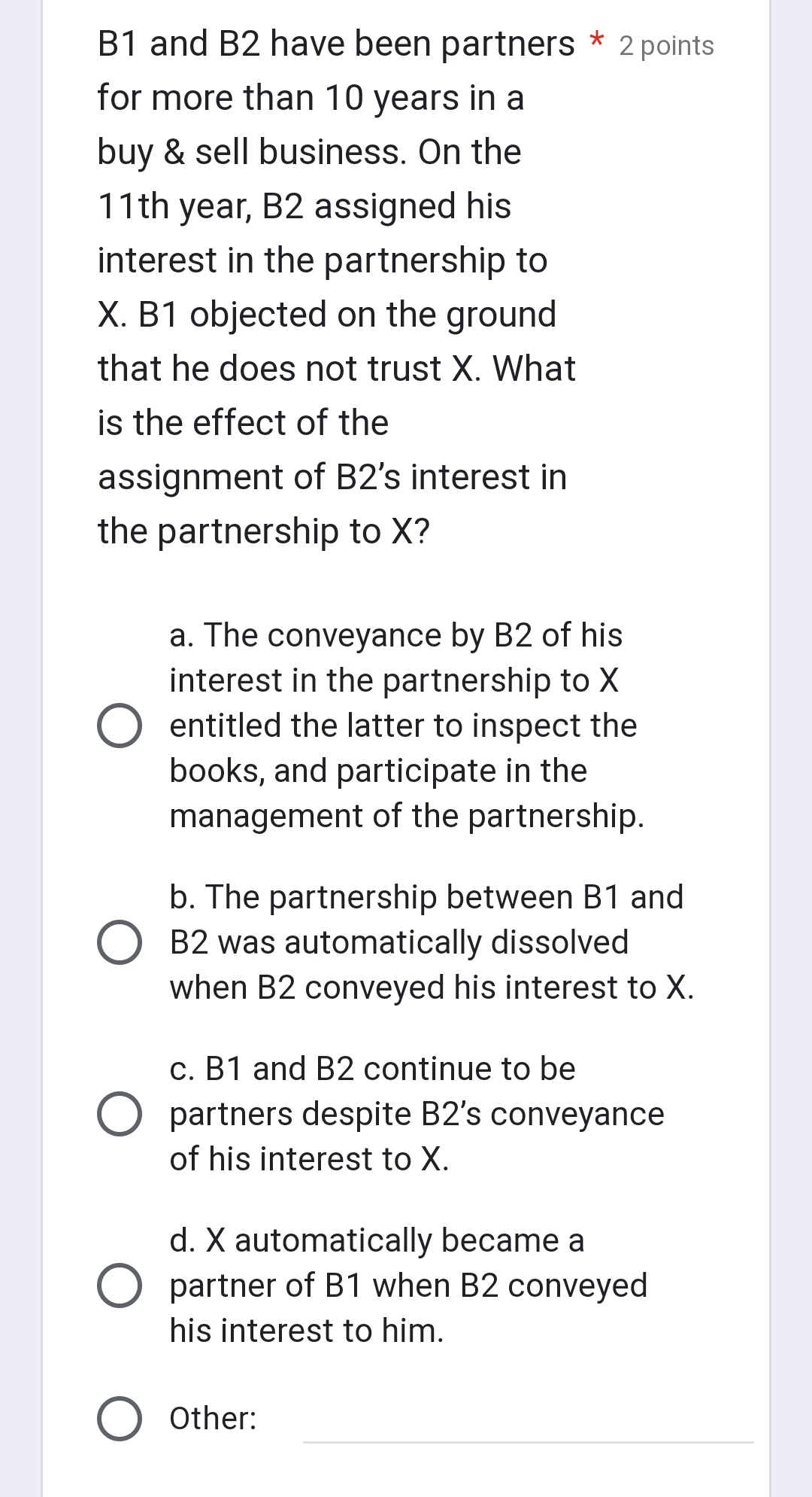 A stipulation exempting a * 1 point capitalist