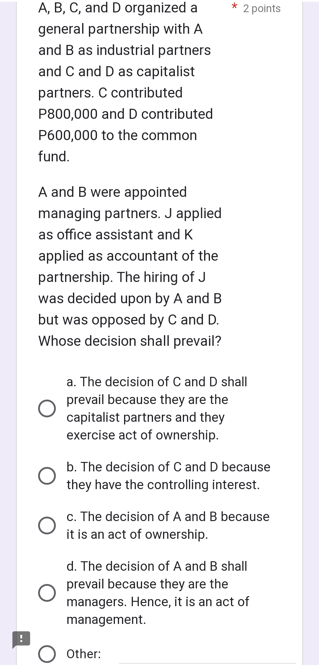 A stipulation exempting a * 1 point capitalist