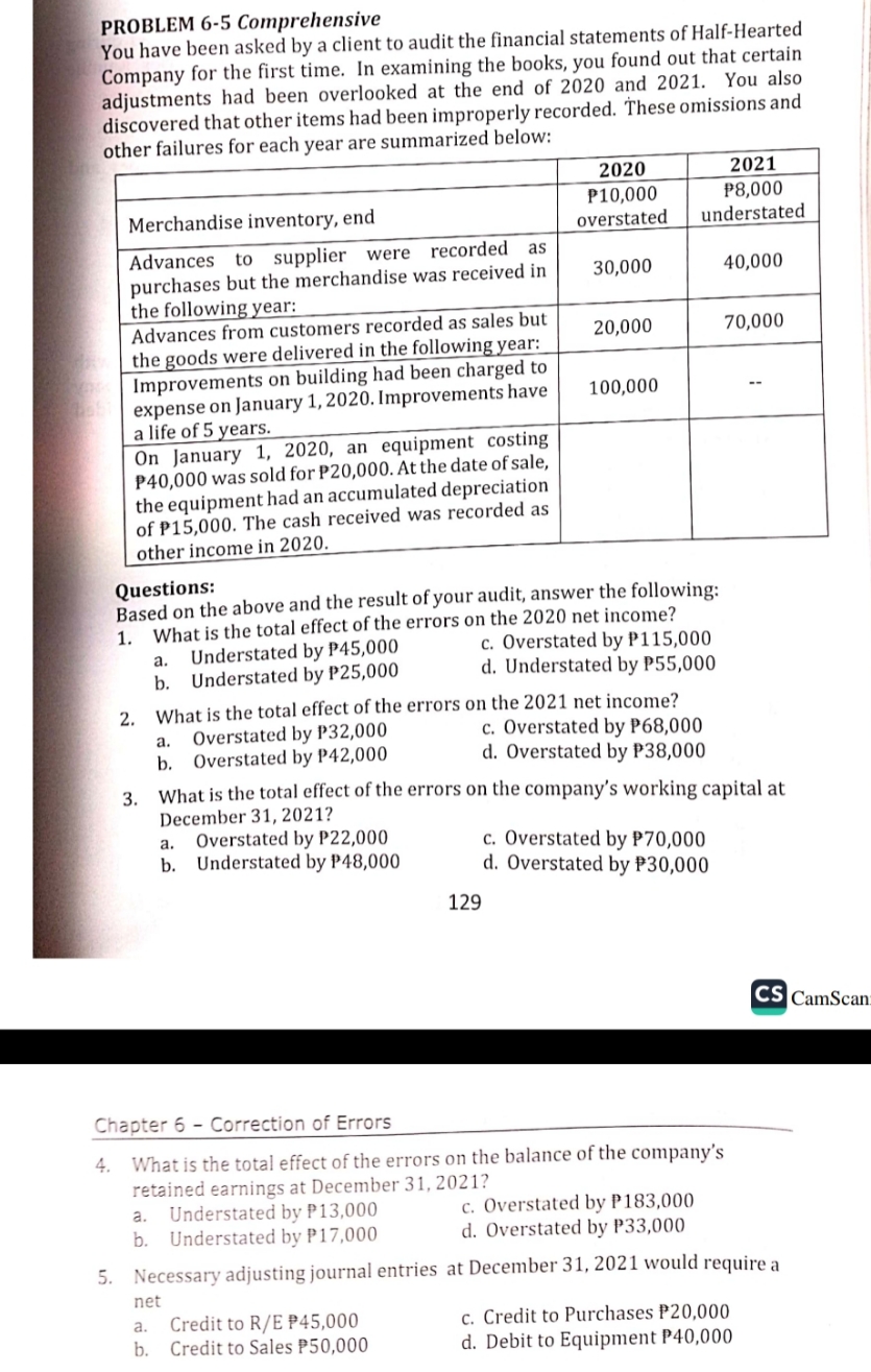 Solution and computation PROBLEM 6-5