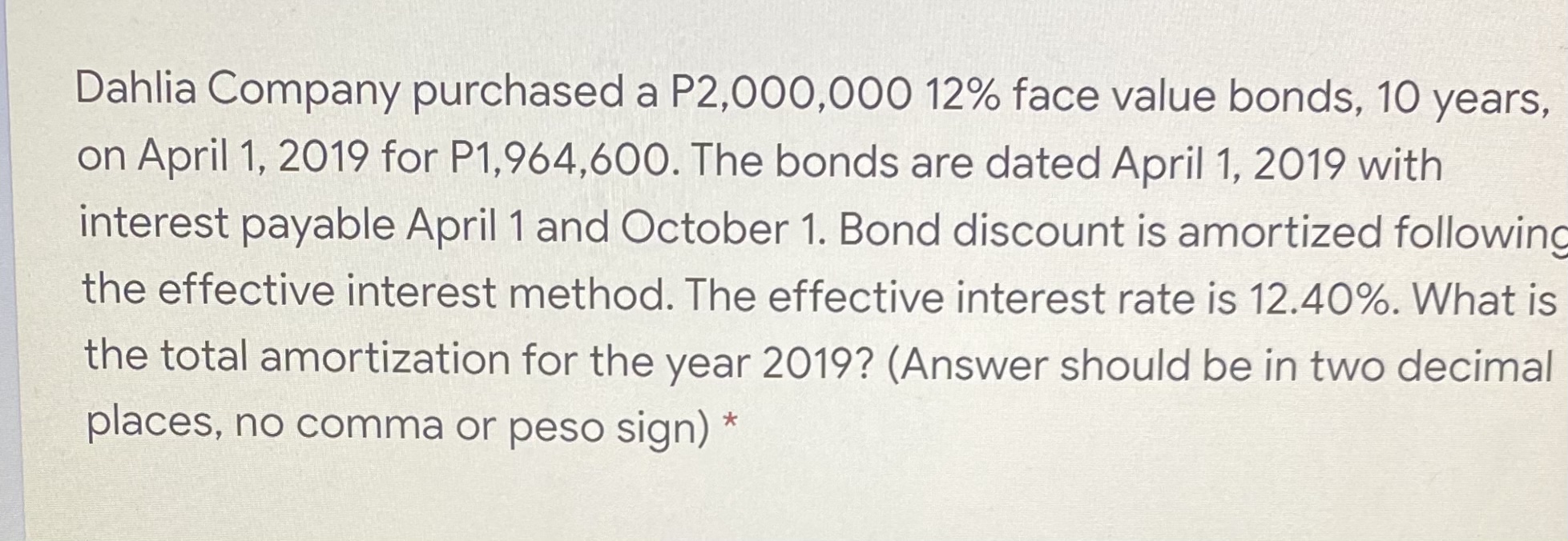 Read the statement and the Question was: WHAT IS