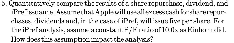 5. Quantitatively compare the results of a share