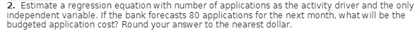 2. Estimate a regression equation with number of