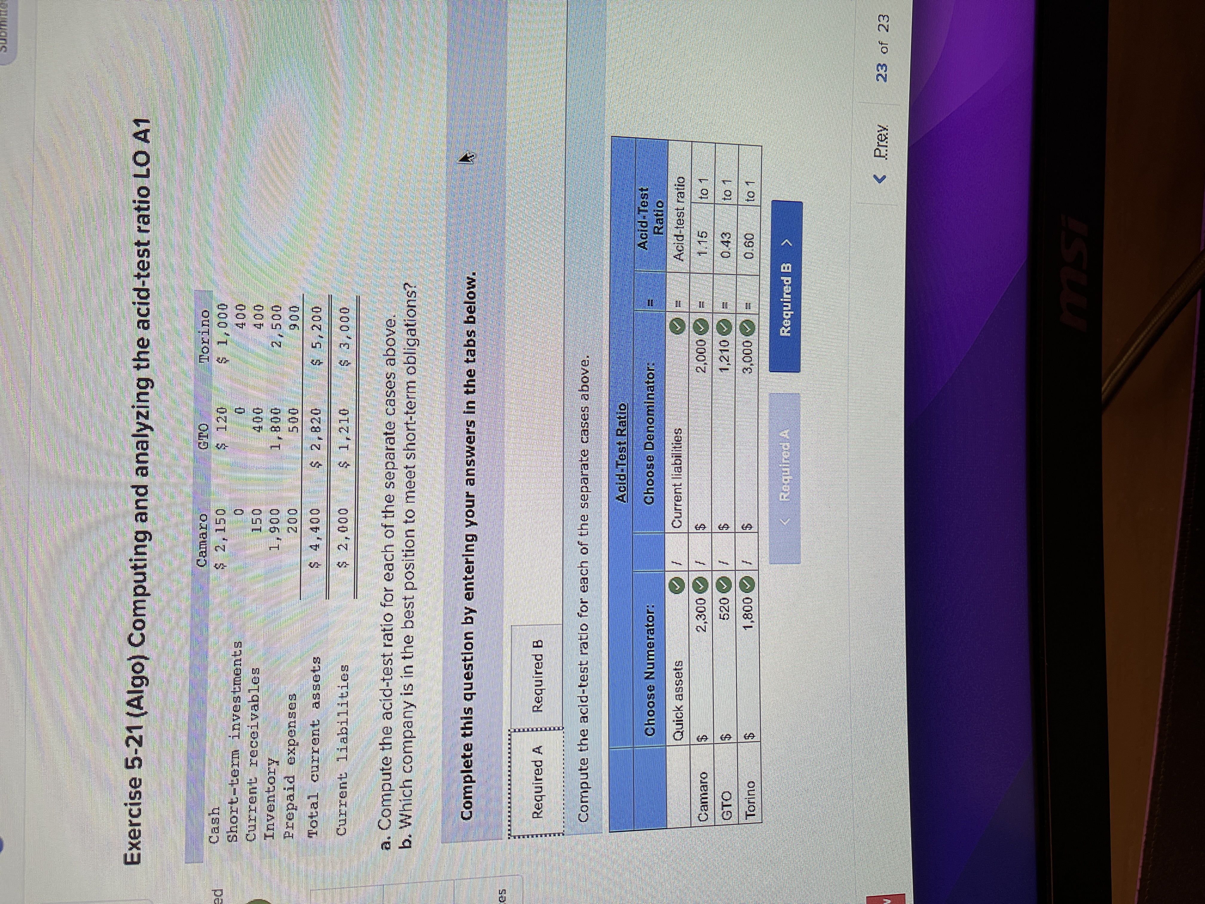 Exercise 5-21 (Algo) Computing and analyzing the