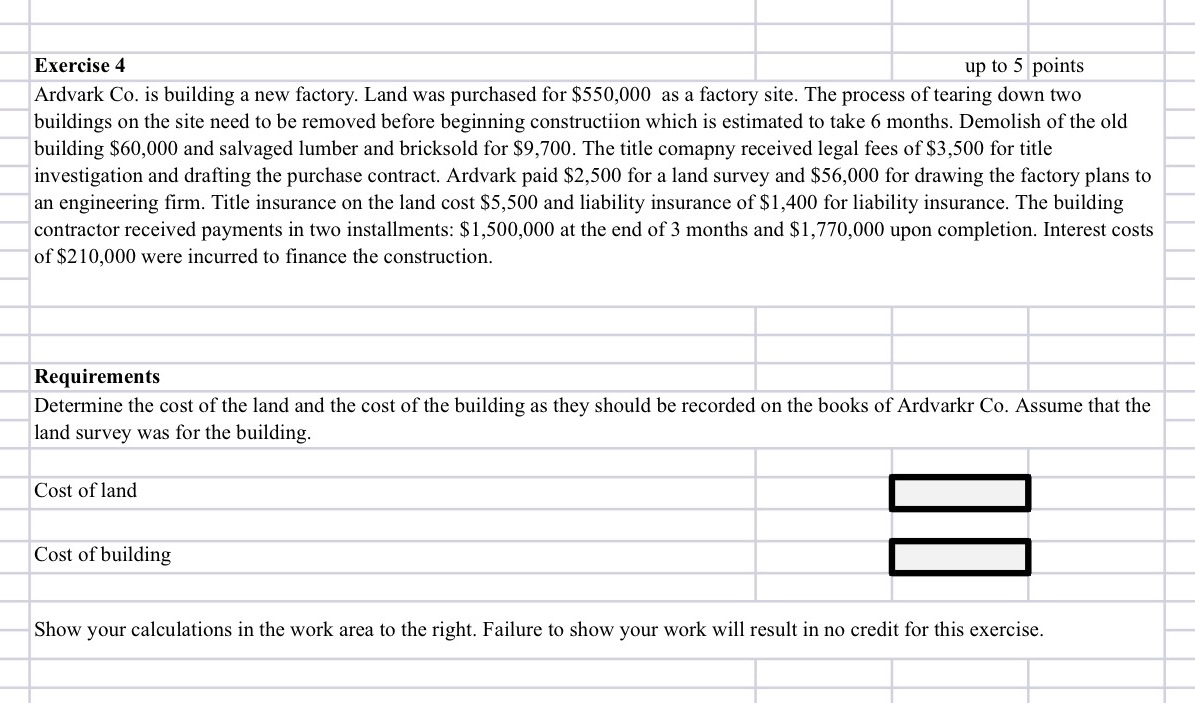 Please help. Exercise 4 up to 5 points Ardvark