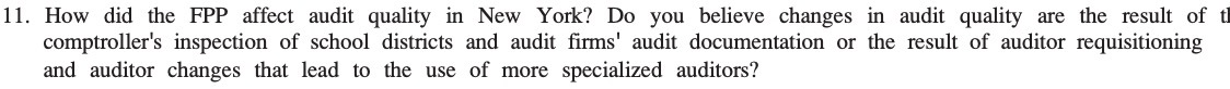 11. How did the PPP affect audit quality in New