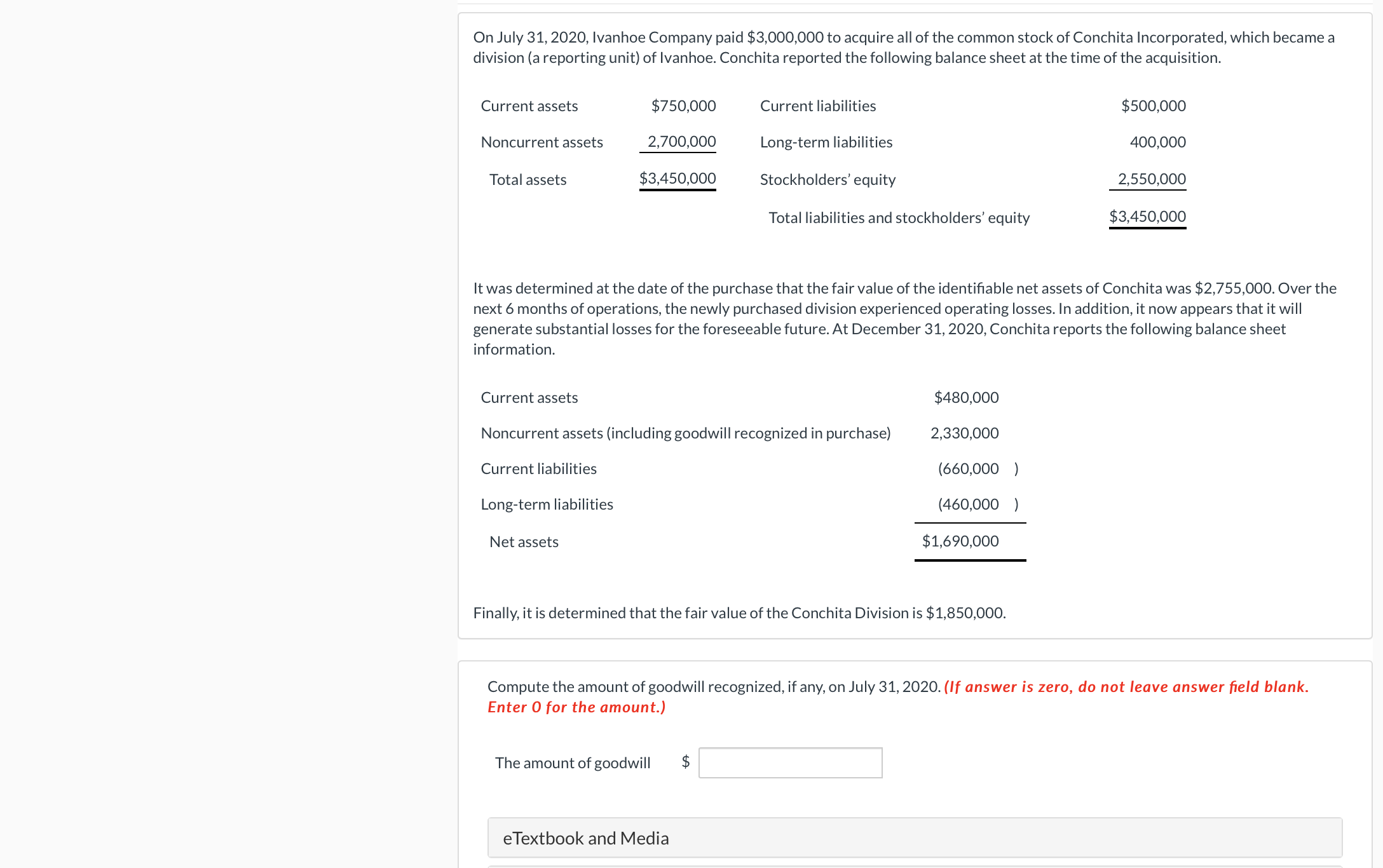 On July 31, 2020, Ivanhoe Company paid $3,000,000