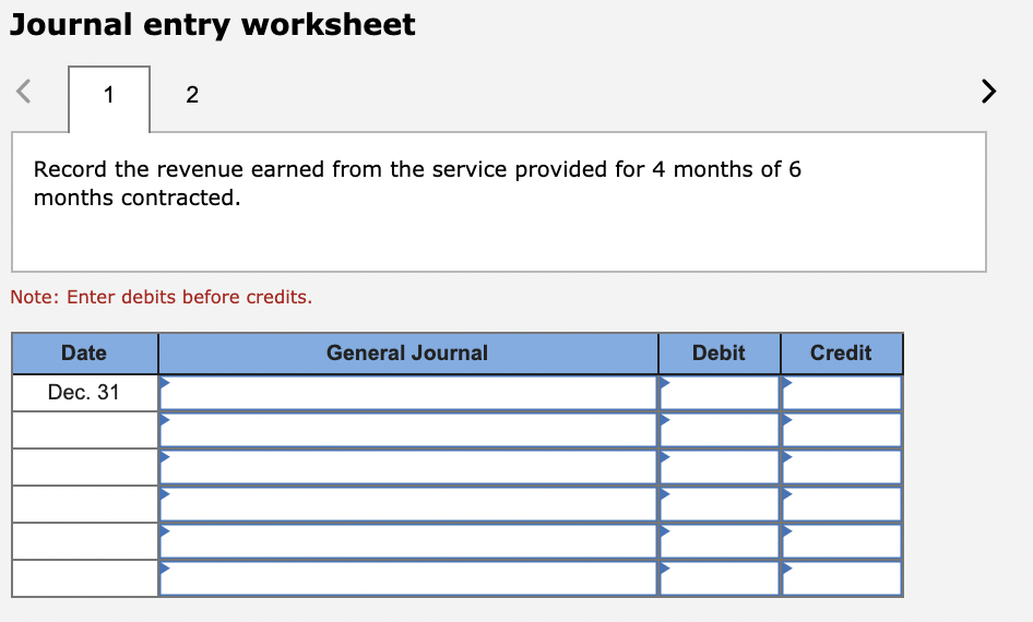 1) For each separate case, record an adjusting