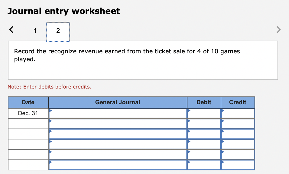 1) For each separate case, record an adjusting