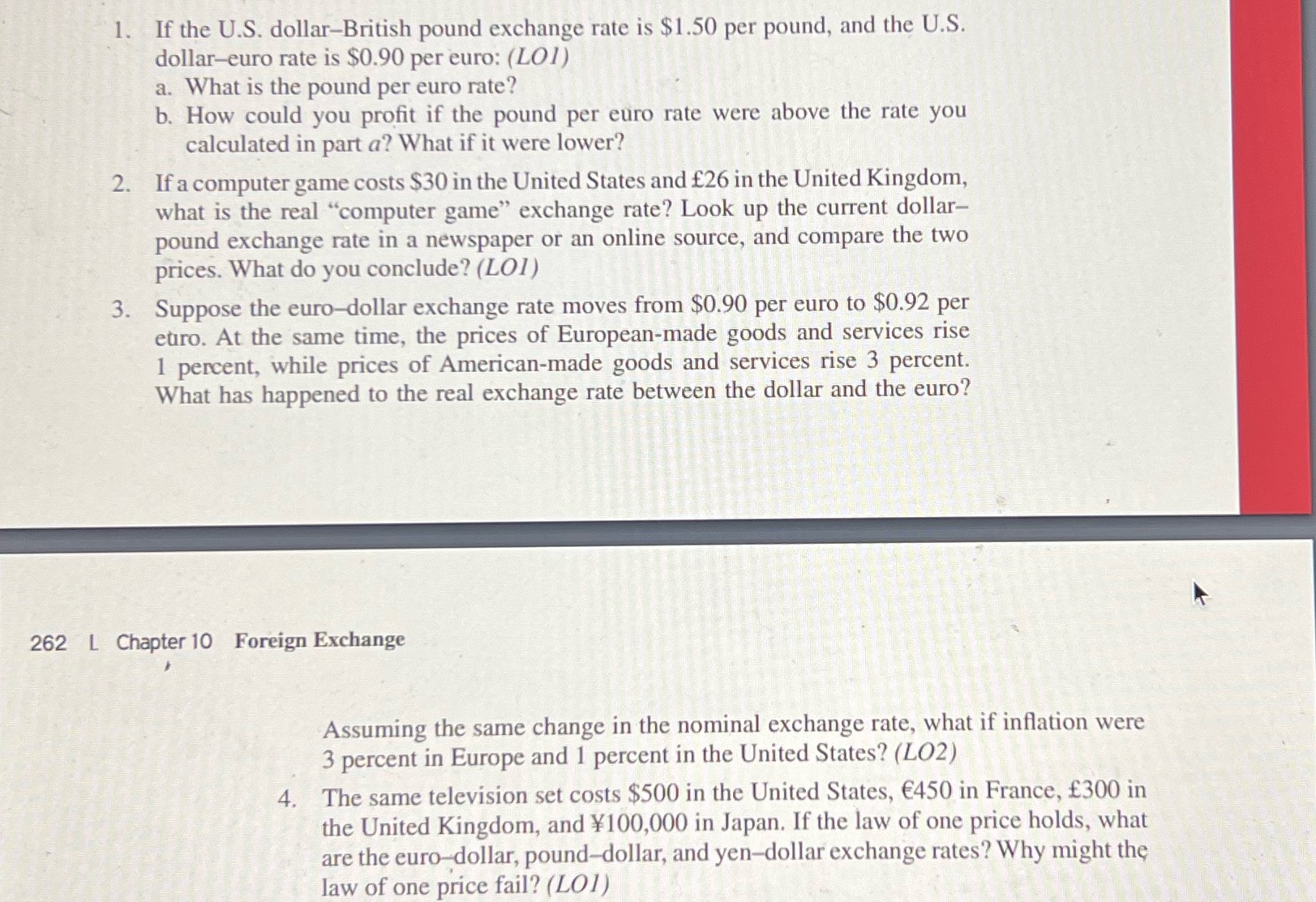 Answer 1-4 I. If the US. dollar-British pound