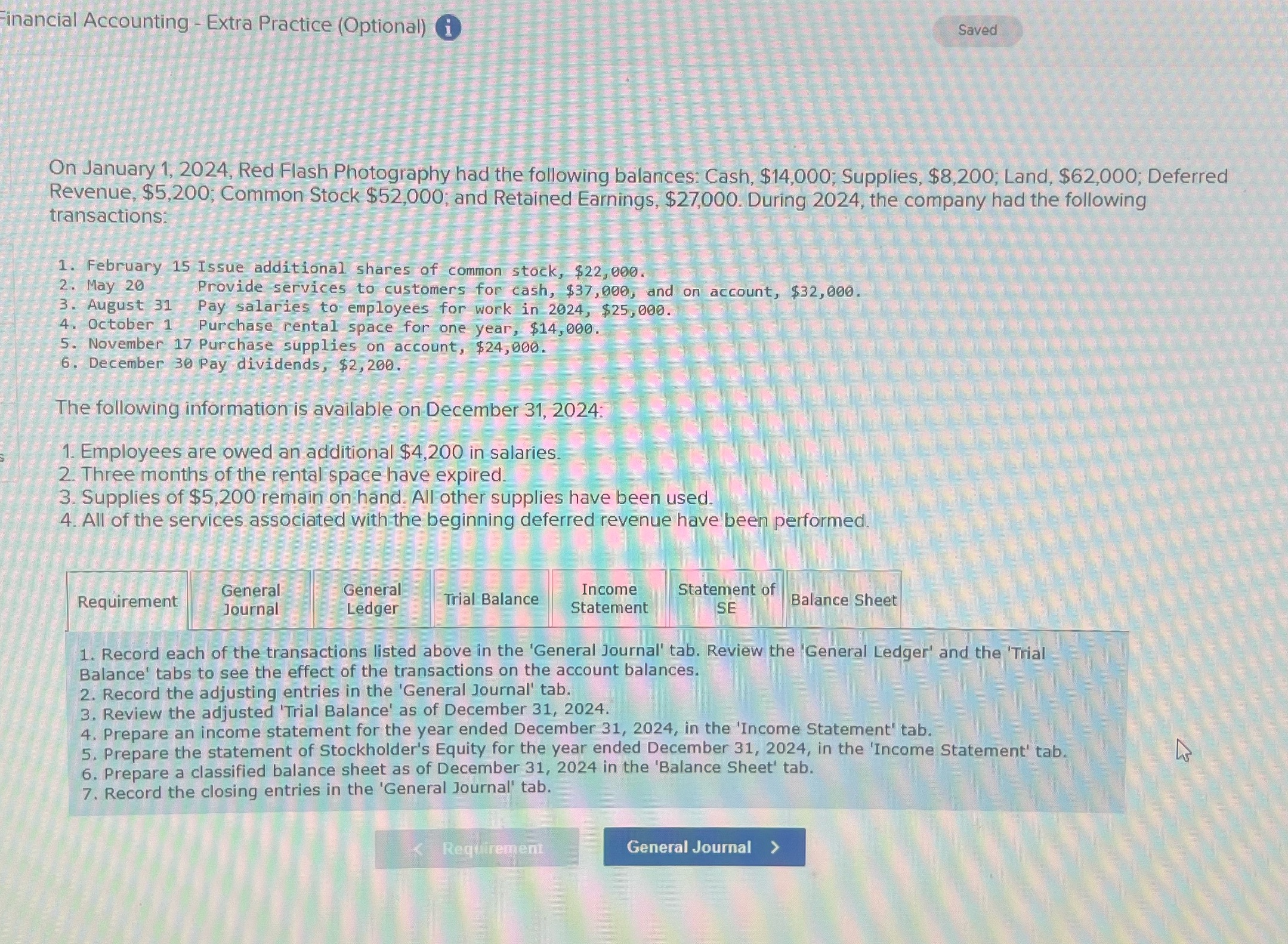 inancial Accounting - Extra Practice (Optional)