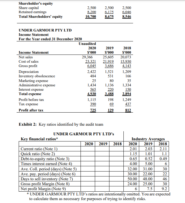 Case Study - Under Garmour Pty Ltd Introduction