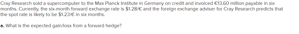 Cray Research sold a supercomputer to the Max