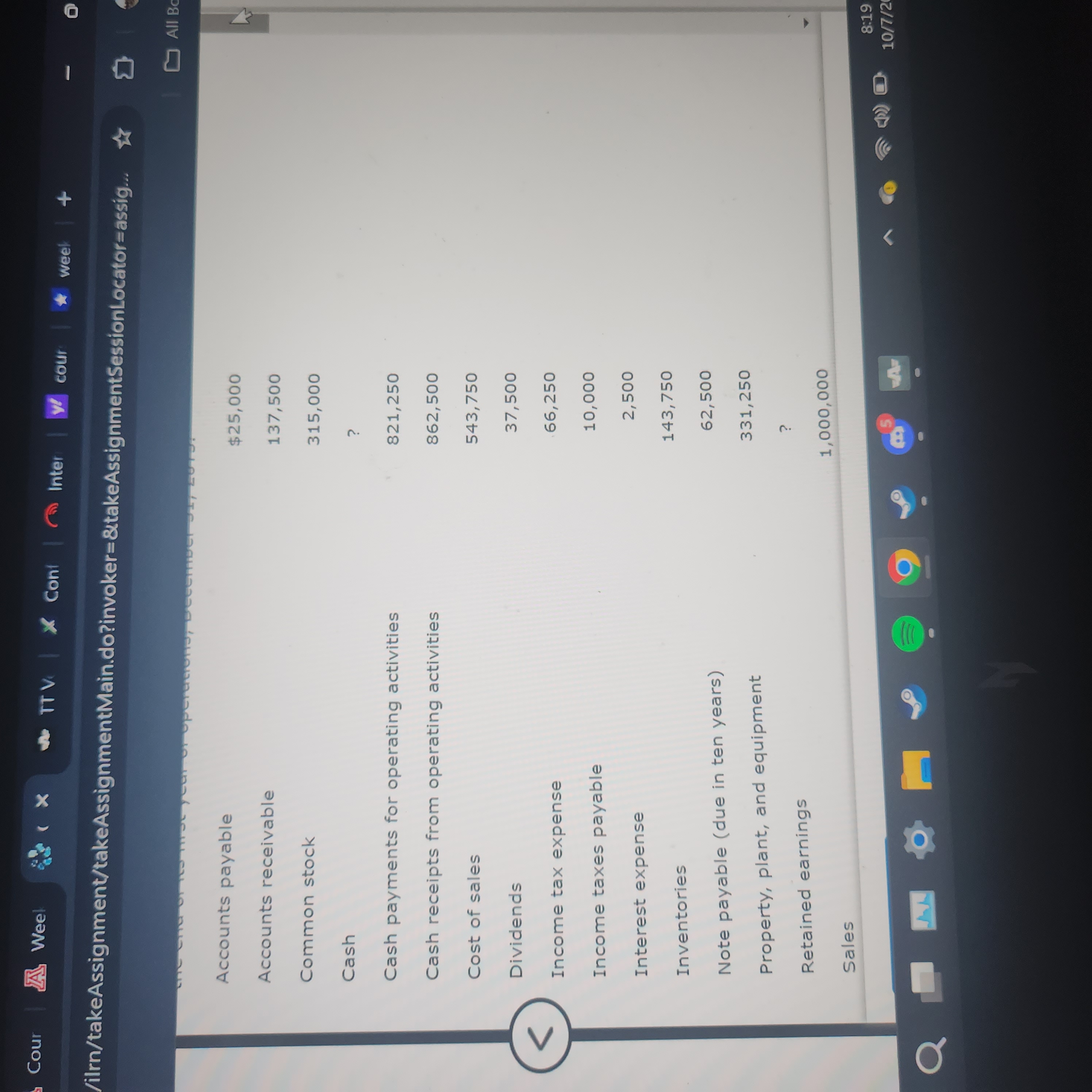 How to calculate cash? Inter cour *week +