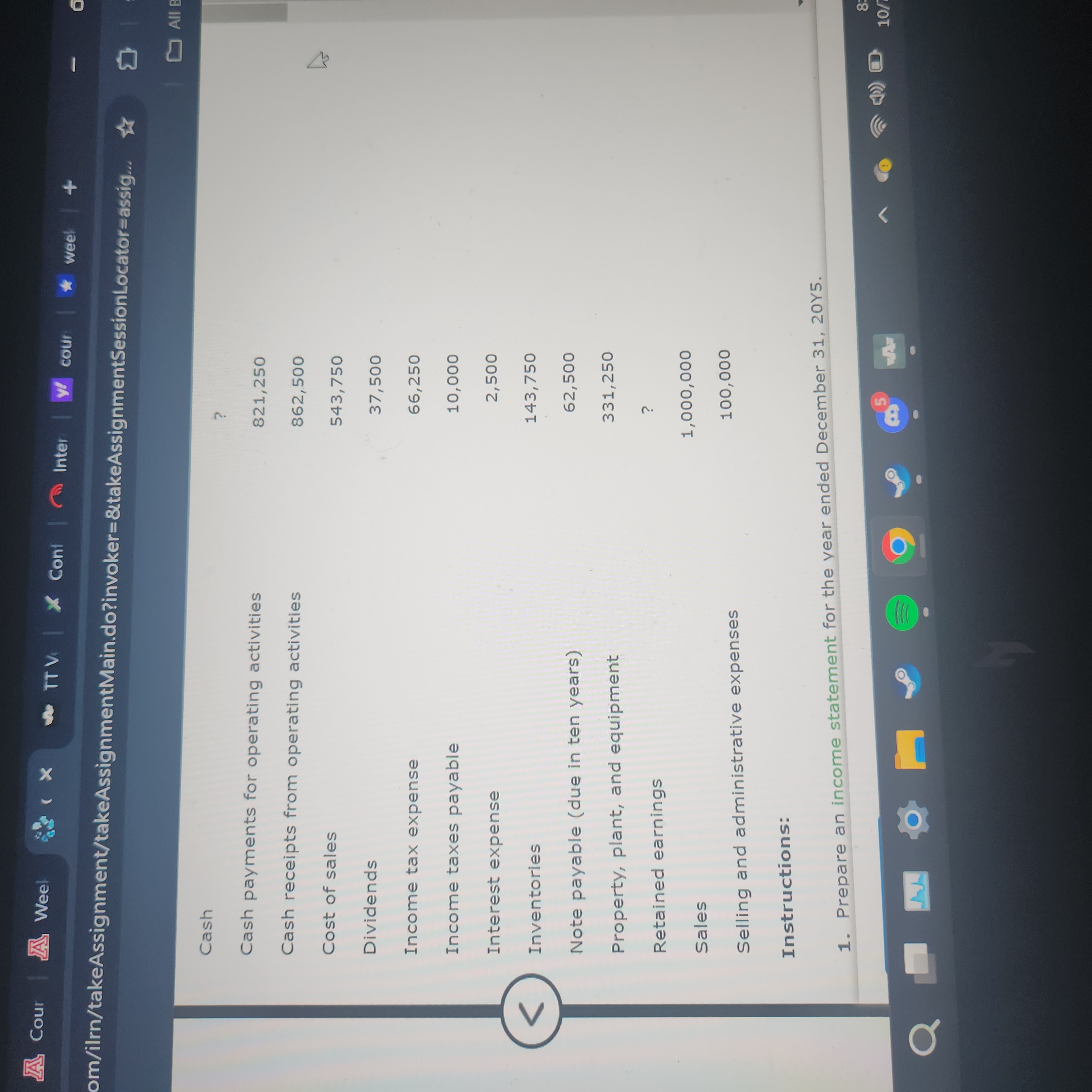 How to calculate cash? Inter cour *week +