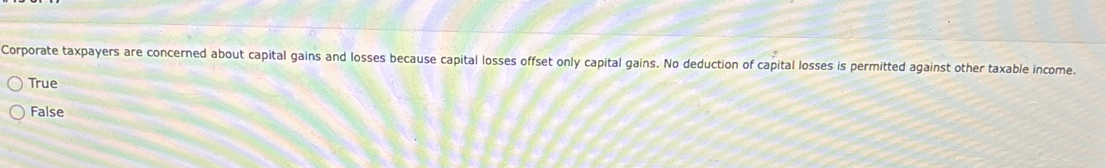Corporate taxpayers are concerned about capital