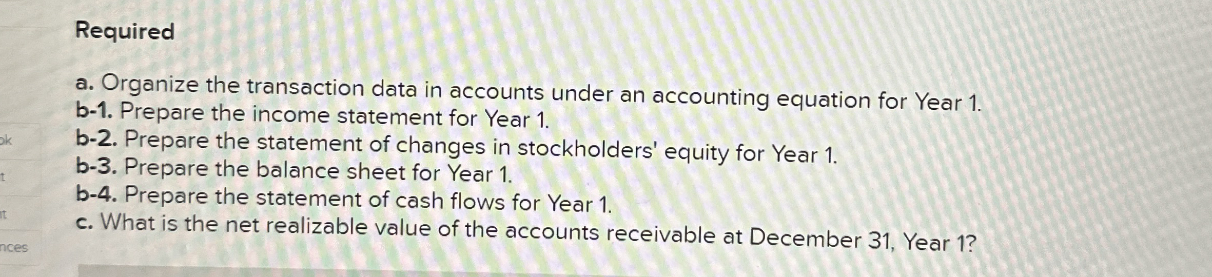 Required information [ The following information