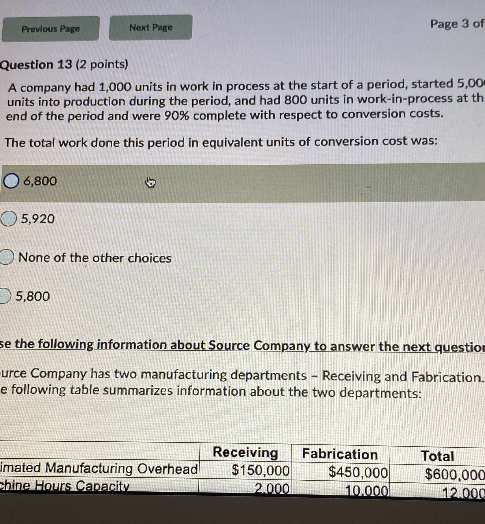 Previous Page Next Page Page 3 of Question 13 (2