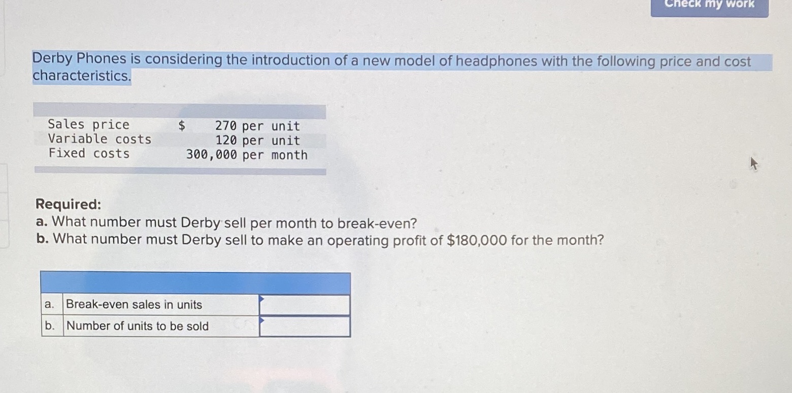 Check my work Derby Phones is considering the
