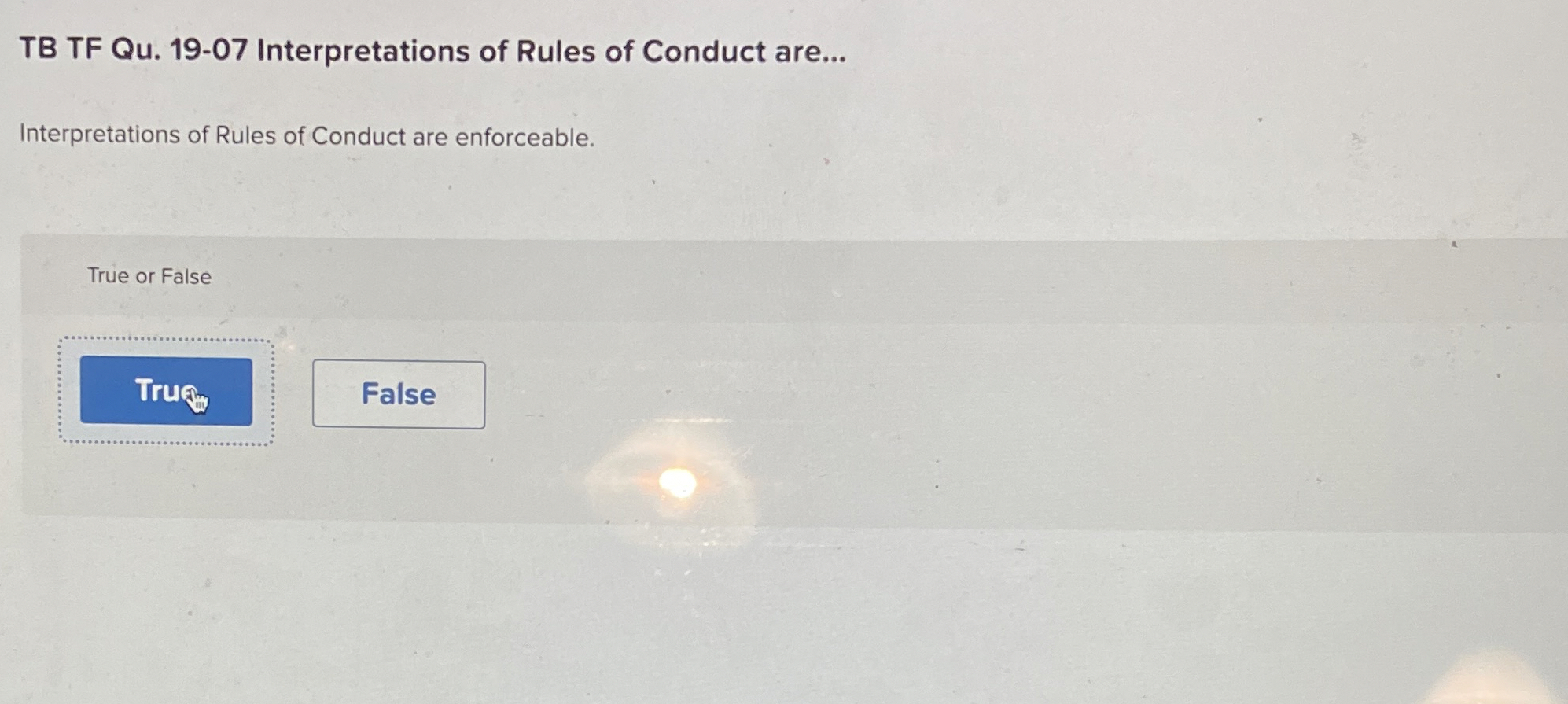 TB TF Qu . 1 9 - 0 7 Interpretations of Rules of