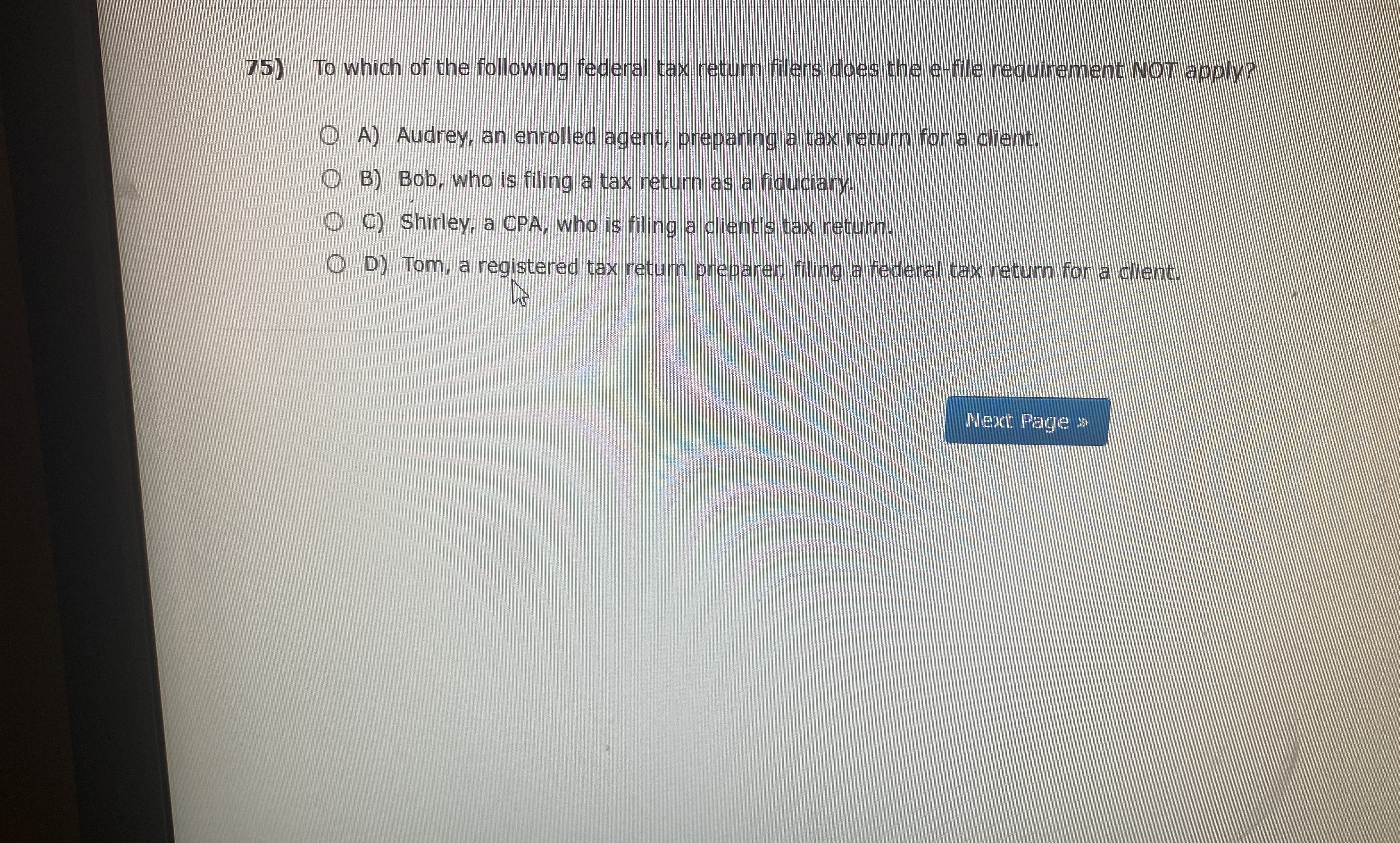 For minimum period of time as a tax return
