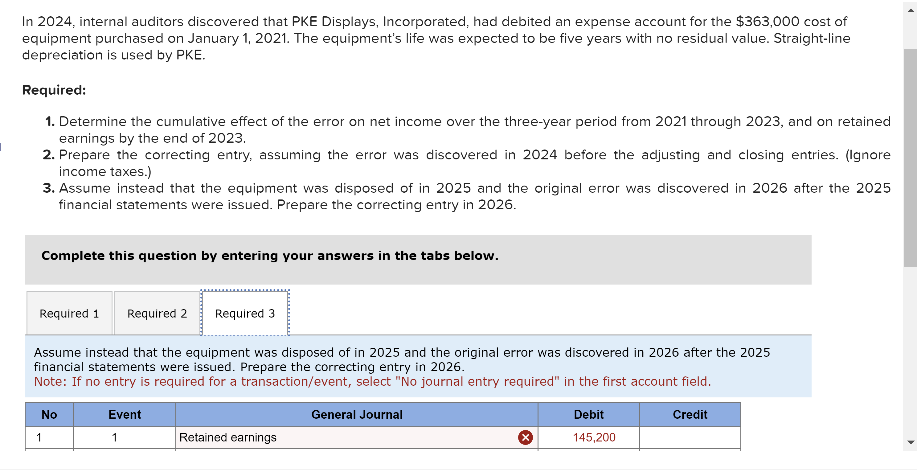 In 2 0 2 4 , internal auditors discovered that