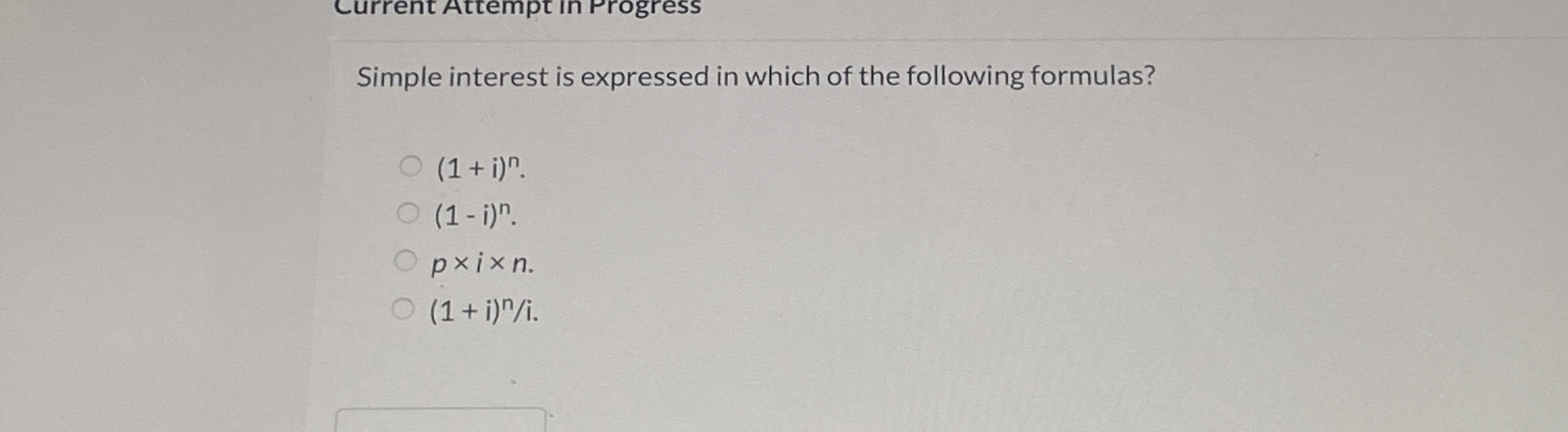 Simple interest is expressed in which of the