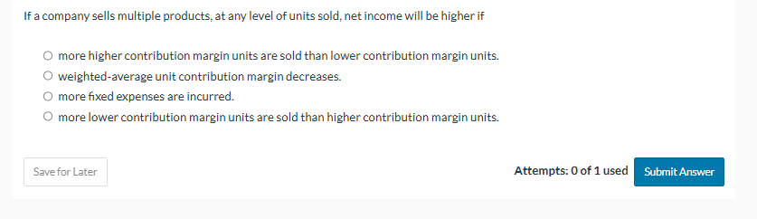 If a company sells multiple products, at any