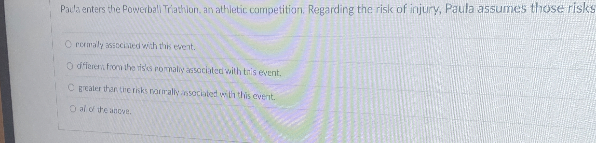 Paula enters the Powerball Triathlon, an athletic