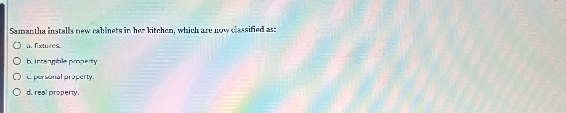 Samantha installs new cabinets in her kitchen,