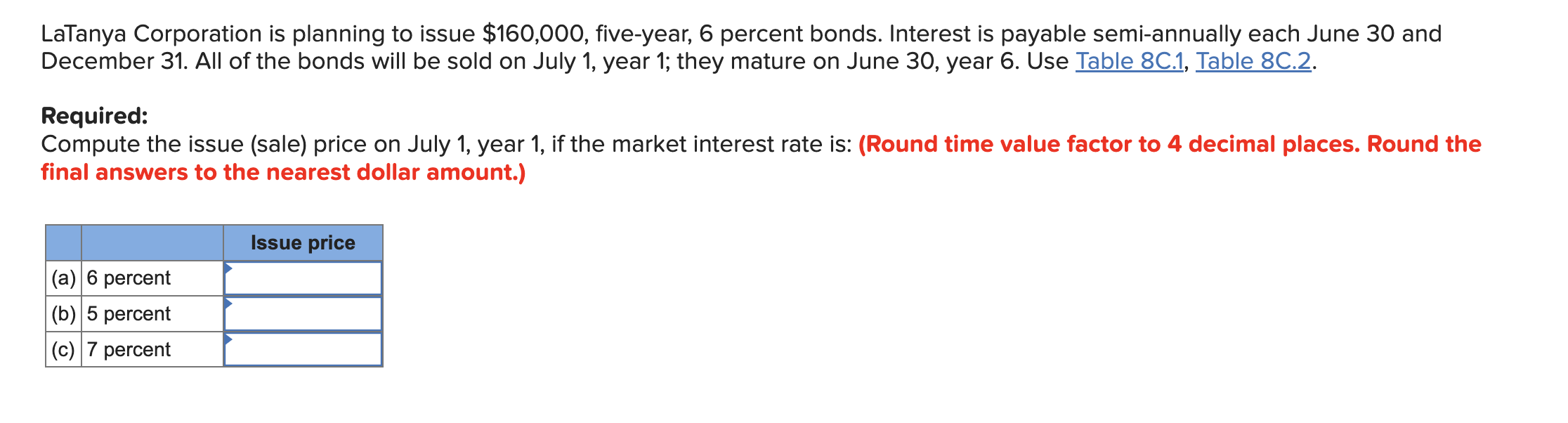 LaTanya Corporation is planning to issue \ ( \ $